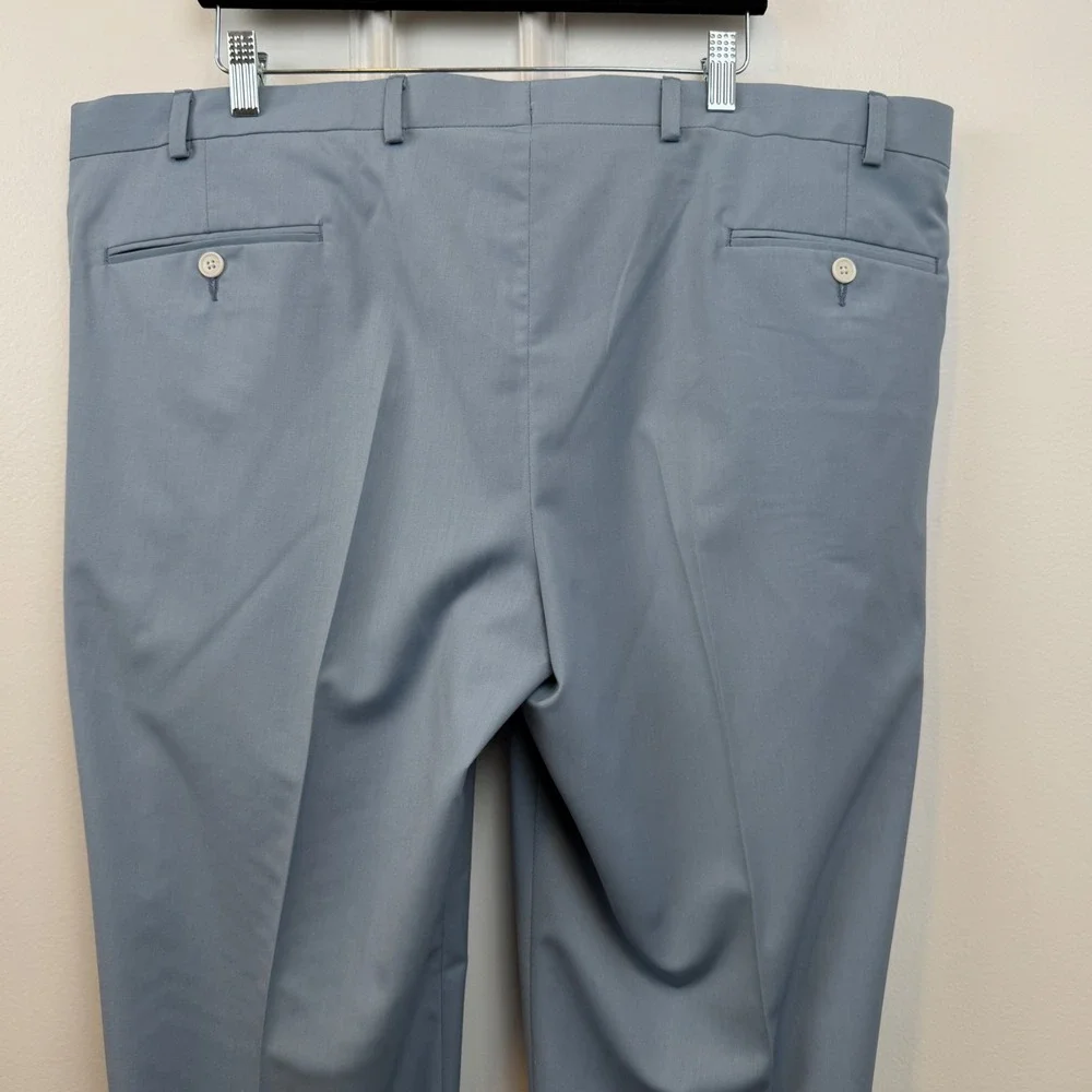Lauren Ralph Lauren Mens Pleated Dress Pants Blue 43W x 30L‎ Cuffed Trousers